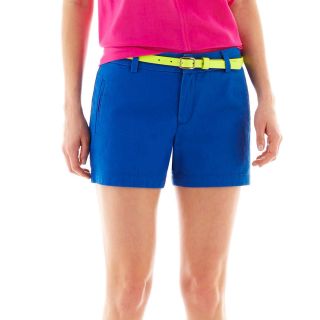 Twill Shorts, Blue, Womens