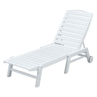 POLYWOOD Nautical Stackable Wheeled Chaise   NAW2280BL