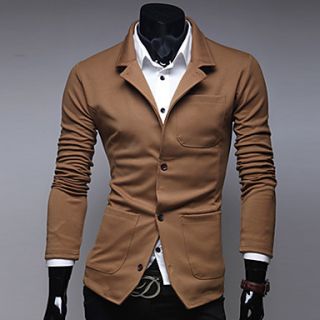Cocollei mens Single breasted casual knit suit (camel)