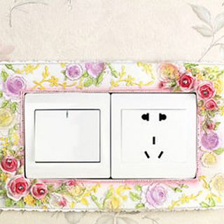 Romantic Rose Double Light Switch Stickers