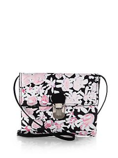 Marni Printed Bandolier Shoulder Bag   Coal