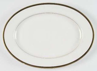 Mikasa Skidmore 14 Oval Serving Platter, Fine China Dinnerware   Black Band, Go