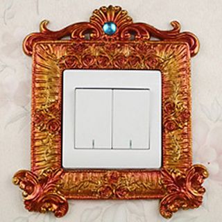 European Luxury Palace Style Orange Light Switch Stickers