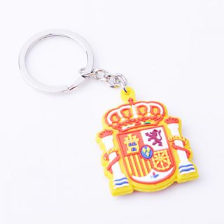 Spanish National Emblem Rubber Key Buckle