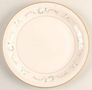 Mikasa Romance Salad Plate, Fine China Dinnerware   Ivory,Scrolls,White/Pink/Gre