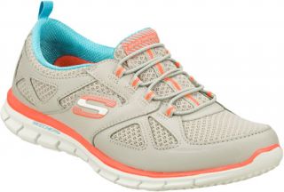 Womens Skechers Glider Lynx   Gray/Coral Casual Shoes