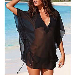 Eves Night Womens Black Mesh Swimsuit Cover Up