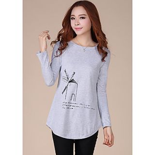 Xuanran Womens Knitwear Gray Shirt