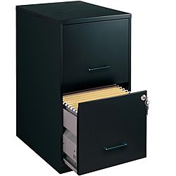 Office Designs Black colored 2 drawer Steel File Cabinet (Black Brand Office DesignsNumber of drawers TwoFile size LetterPerfect for personal useFull high side drawers accept letter size hanging file foldersCam lock secures both drawersPatent pending g