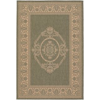 Recife Antique Medallion Green Natural Rug (86 X 13) (GreenSecondary colors NaturalPattern BorderTip We recommend the use of a non skid pad to keep the rug in place on smooth surfaces.All rug sizes are approximate. Due to the difference of monitor colo
