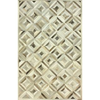 Nuloom Handmade Trellis Multi Cowhide Leather Rug (76 X 96) (MultiPattern AbstractTip We recommend the use of a non skid pad to keep the rug in place on smooth surfaces.All rug sizes are approximate. Due to the difference of monitor colors, some rug col