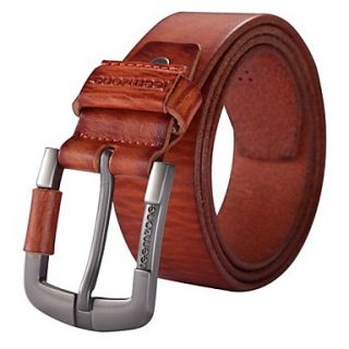 Mens Antique Casual Business Style Genuine leather Dress Jean Single Prong Belt