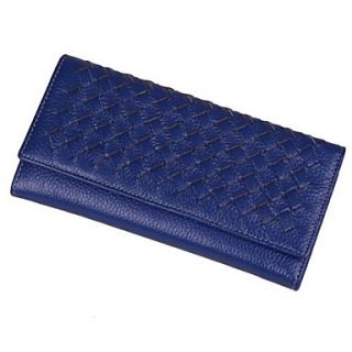 Womens New Arrival Wallet Fashion First Layer of Cowhide Genuine Leather Weave