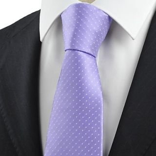 Tie Violet Purple Dotted Pattern JACQUARD Mens Tie Necktie Wedding Party Gift