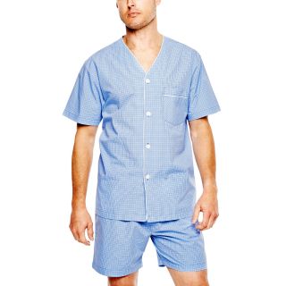 Stafford Essentials Pajama Set   Big and Tall, Blue, Mens