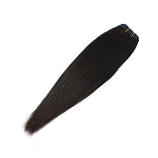 12Inch 100% Brazilian Virgin Remy Human Hair Straight Weaves Flattop