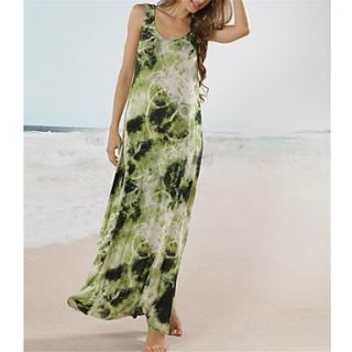 Womens Green Colouration Knee Length Dress