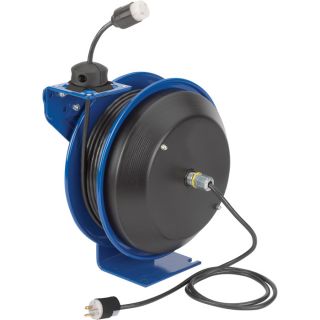 Coxreels PC Series Power Cord Reel with Fluorescent Angle Light   50 Ft., Model