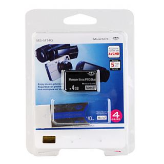4GB Memory Stick Pro Duo Memory Card and Adapter