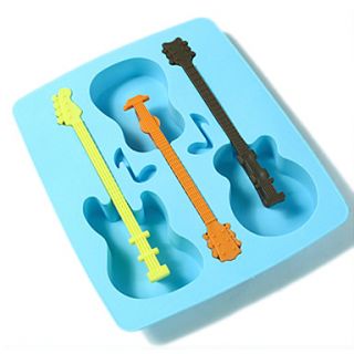 Cool Guitar Shaped Silicone Ice Tray Mold