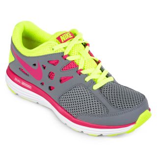 Nike Dual Fusion Lite Grade School Girls Running Shoes, Gry/vvdpnk/volt , Girls