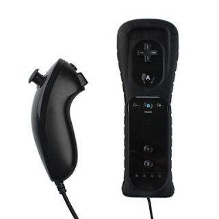 Remote MotionPlus and Nunchuk Controller with Case for Wii/Wii U (Black)