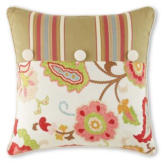 jcp home Tapestry Rose 18 Square Decorative Pillow, Red
