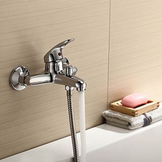 Solid Brass Contemporary Chrome Finish Bathroom Tub Faucet