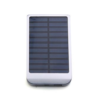 Portable USB Solar Panel Charger External Battery for iPhone 4/3G/3GS/, iPad, Other Smartphone and More (Silver)