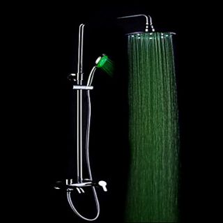 Color Changing LED Shower Faucet with 8 inch Shower Head Hand Shower