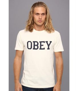 Obey Collegate Obey 2 Tee Mens Short Sleeve Pullover (White)