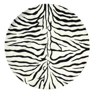Hand tufted Zebra Stripe Wool Rug (6 Ft Round) (BlackPattern solidMeasures 1 inch thickTip We recommend the use of a non skid pad to keep the rug in place on smooth surfaces.All rug sizes are approximate. Due to the difference of monitor colors, some ru