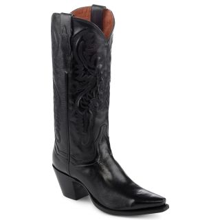 Dan Post Maria Snip Toe Suede Cowboy Boots, Black, Womens