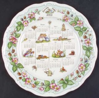 Royal Doulton Brambly Hedge 2003 Calendar Plate, Fine China Dinnerware   Diffe
