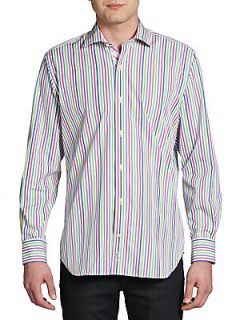 Winward Striped Sportshirt   Lime