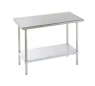 Advance Tabco Work Table w/ Galvanized Frame & Shelf, 24x24 in, 16 ga 430 Stainless
