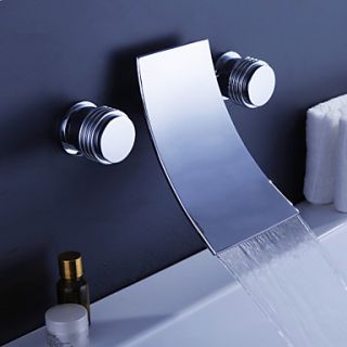 Widespread Contemporary Bathtub Faucet (Chrome Finish)
