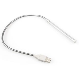 Flexible 10 LED USB Illuminating Light for Laptop (Silver)