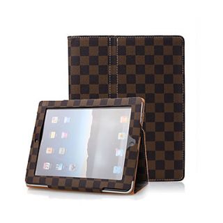 Brown 2 in 1 Protective Leather Case With Lattice For iPad