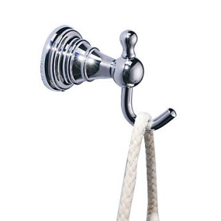 Chrome Finish Bathroom Accessories Brass Single Robe Hook