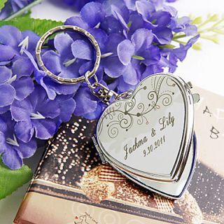 Personalized Stainless Steel Compact Mirror Favor – Summer Breeze