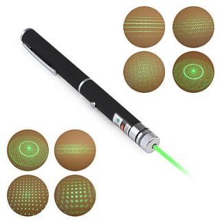 Pen Shape 5 Pattern Special Effect 5mW 532nm Green Laser Pointer (2xAAA)