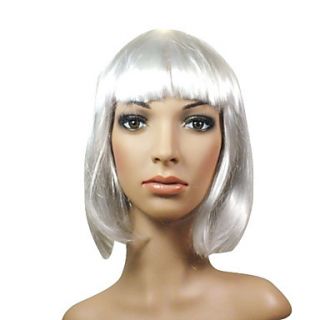 Capless Midlong High Quality Synthetic Beautiful White Wig