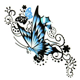 5 Pcs Butterfly Waterproof Temporary Tattoo(6m6cm)