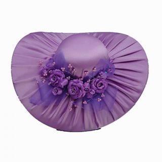 Fashion Satin With Satin Flowers Wedding/ Partying/ Honeymoon Hat More Colors Available