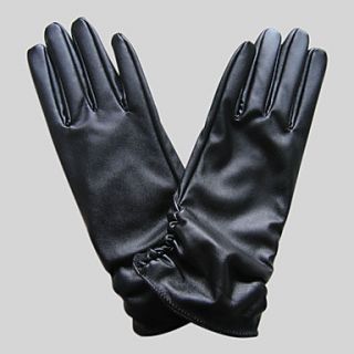 Faux Leather Fingertips Elbow Length Party/ Evening Gloves