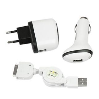 Travel Car Charger For iPhone 4S/4/3GS/3G