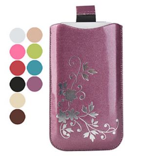 Protective Leather Case for iPhone 4, 4S (Flower)