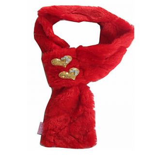 Heart Shaped Style Scarf for Dogs and Cats (XS M, Red)