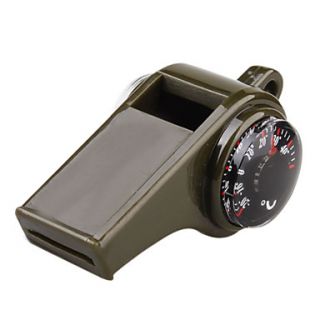 Multifunctional 3 In 1 Thermometer Whistle Compass